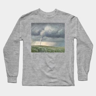 Tornado Oil on Canvas Long Sleeve T-Shirt